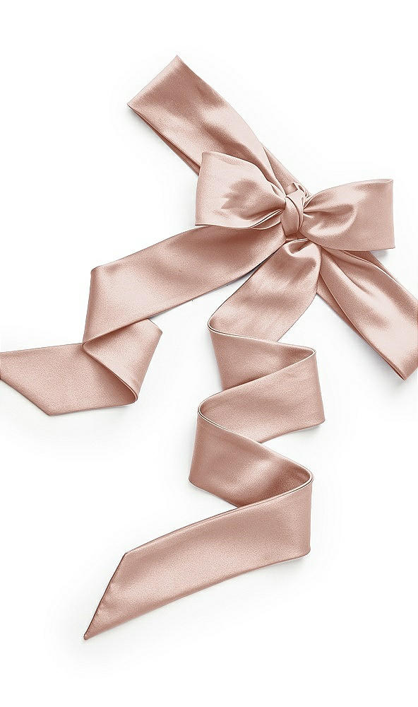 Back View - Toasted Sugar Satin Twill Flower Girl Sash