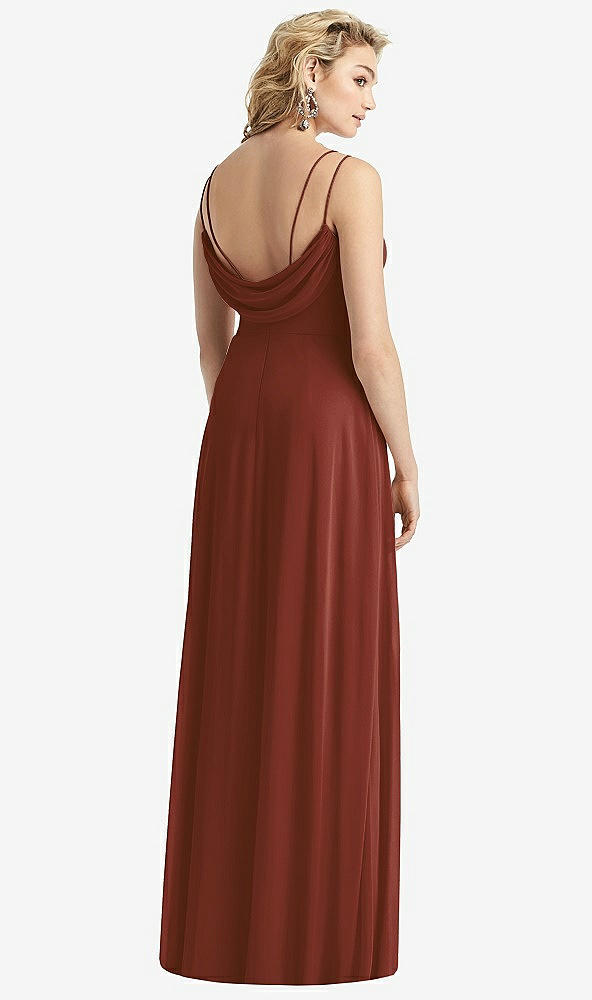 Front View - Auburn Moon Cowl-Back Double Strap Maxi Dress with Side Slit