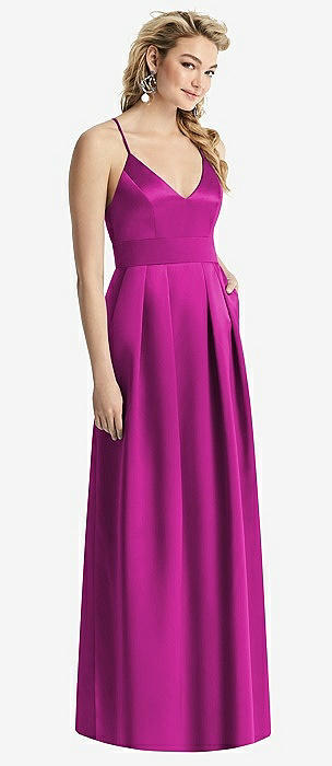 American Beauty Pleated Bridesmaid Dresses