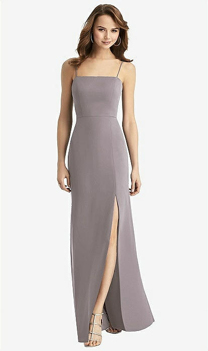 Bishop Sleeve Open-back Trumpet Bridesmaid Dress With Scarf Tie In