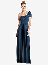 Front View Thumbnail - Sofia Blue Loop Convertible Maxi Dress