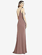 Rear View Thumbnail - Sienna V-Back Spaghetti Strap Maxi Dress with Pockets