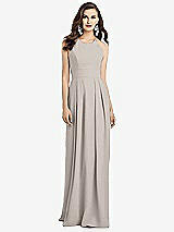 Alt View 1 Thumbnail - Taupe Criss Cross Back Crepe Halter Dress with Pockets