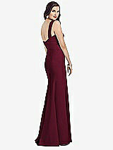 Rear View Thumbnail - Cabernet Sleeveless Seamed Bodice Trumpet Gown