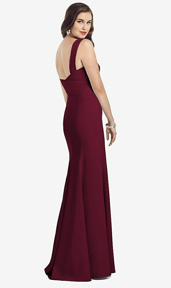 Back View - Cabernet Sleeveless Seamed Bodice Trumpet Gown