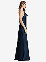 Side View Thumbnail - Midnight Navy Cowl-Neck Convertible Maxi Slip Dress - Reese
