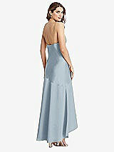 Rear View Thumbnail - Mist Asymmetrical Drop Waist High-Low Slip Dress - Devon