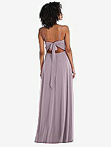 Rear View Thumbnail - Lilac Dusk Tie-Back Cutout Maxi Dress with Front Slit