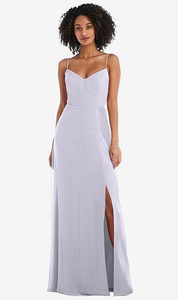 Front View - Silver Dove Tie-Back Cutout Maxi Dress with Front Slit