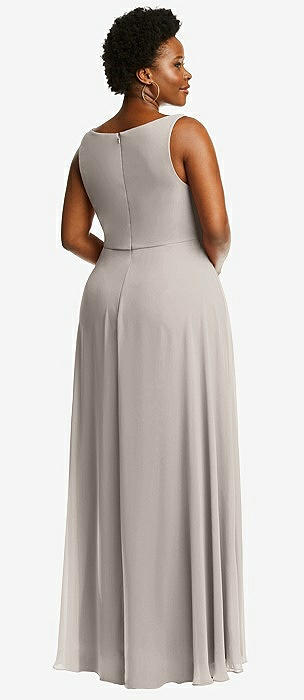 Plus size store taupe bridesmaid dresses