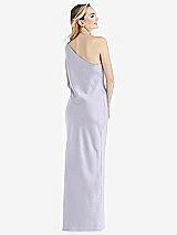 Rear View Thumbnail - Silver Dove One-Shoulder Asymmetrical Maxi Slip Dress