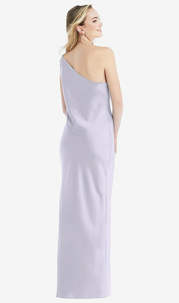 Back View - Silver Dove One-Shoulder Asymmetrical Maxi Slip Dress