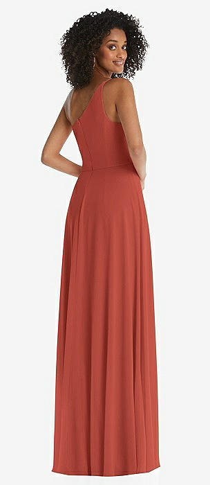 Amber Sunset One Shoulder Bridesmaid Dresses