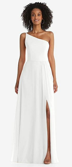 Bcbg white 2024 one shoulder dress