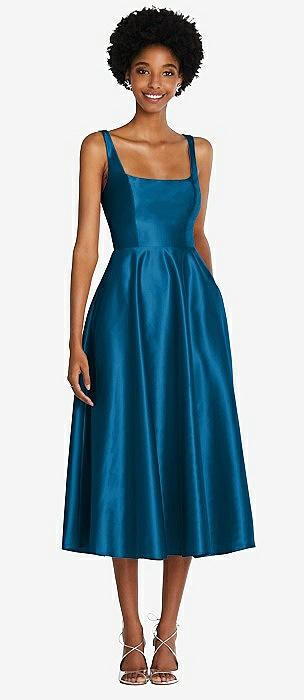 blue color bridesmaid dresses