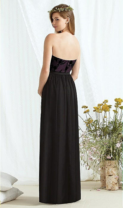 Social bridesmaids strapless georgette 2024 gown