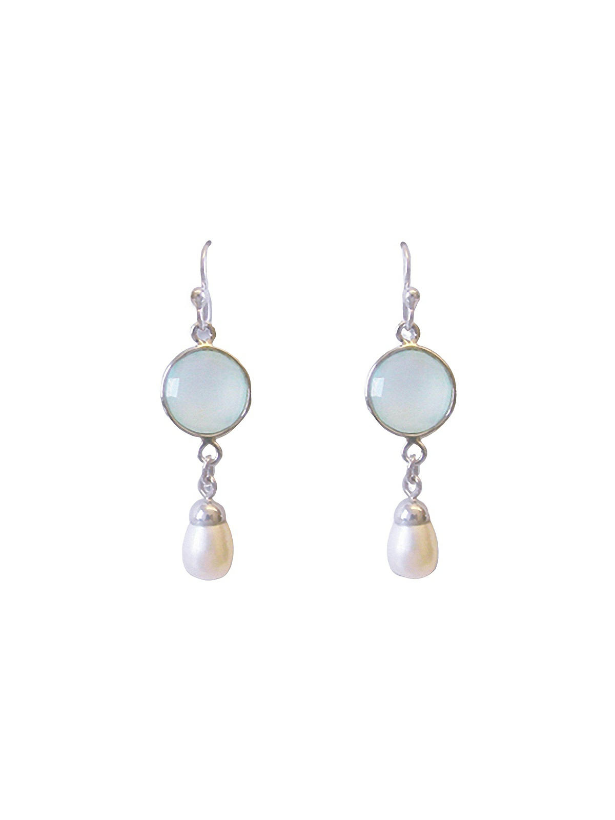 Pearly Aqua Chandelier Earrings In Aqua | The Dessy Group