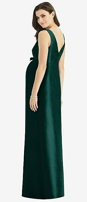 Dark green maternity bridesmaid 2024 dress