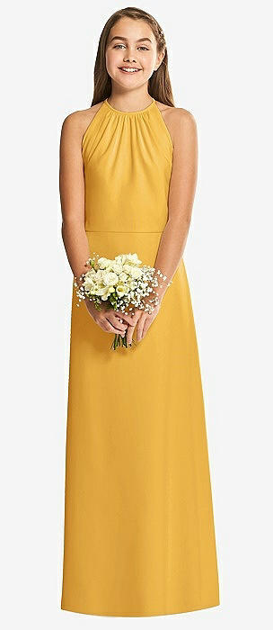 Yellow Halter Bridesmaid Dresses