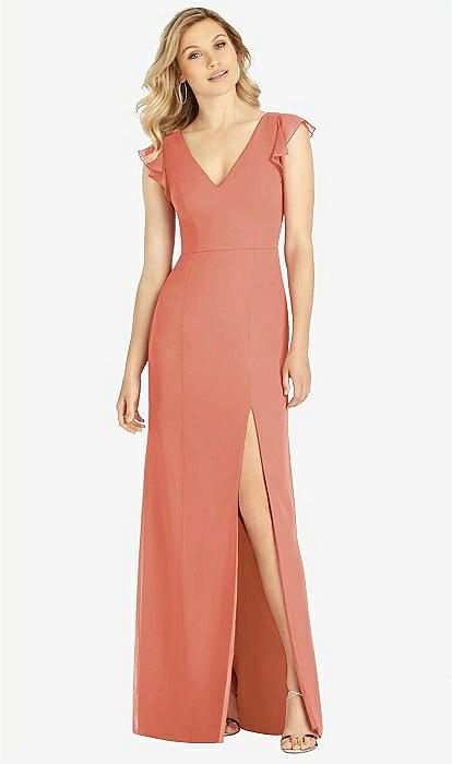 Coral mermaid 2025 bridesmaid dresses