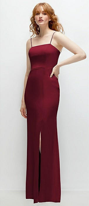 Burgundy Sash Bridesmaid Dresses