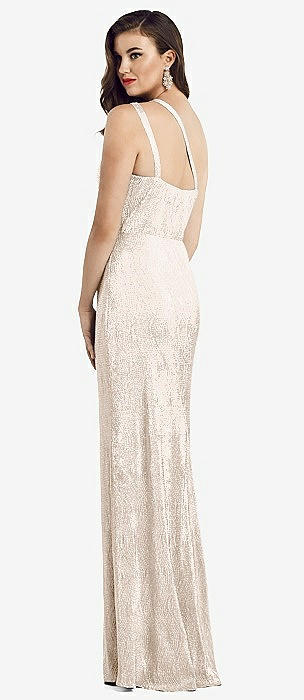 Dessy sequin bridesmaid outlet dress