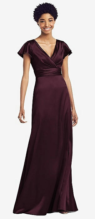 Bordeaux bridesmaid sale dress