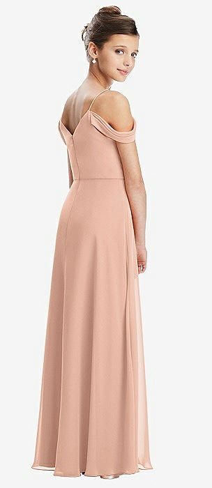 Peach cold sale shoulder dress