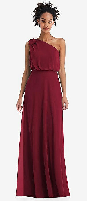 David's bridal burgundy on sale dress