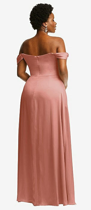 Off the shoulder crossback gown hot sale dessy collection