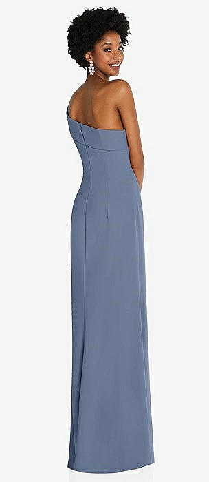 After six bow one shoulder outlet gown