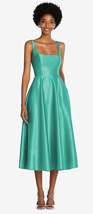 Satin 2024 turquoise dress