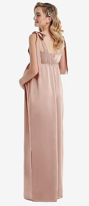 Cowl-Neck Tie-Strap Maternity Slip Dress