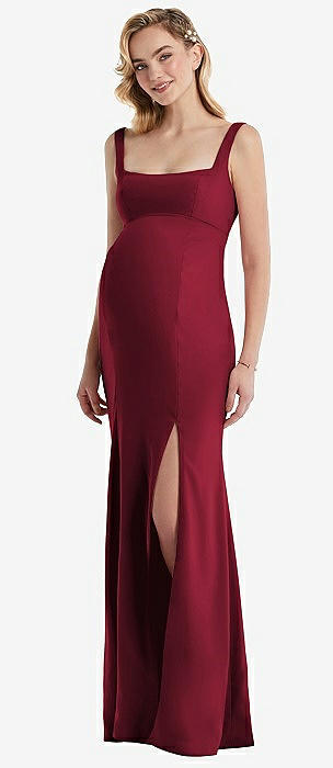 Burgundy maternity sales bridesmaid dress