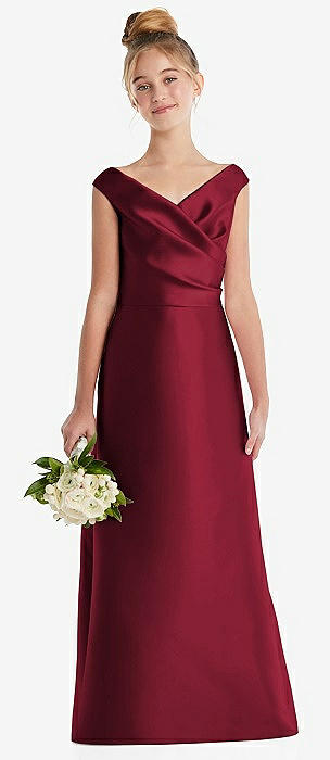 Junior bridesmaid hot sale dresses burgundy