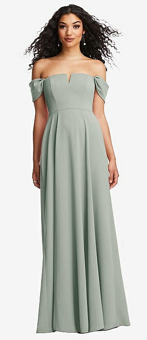 Off the shoulder clearance crepe gown dessy collection