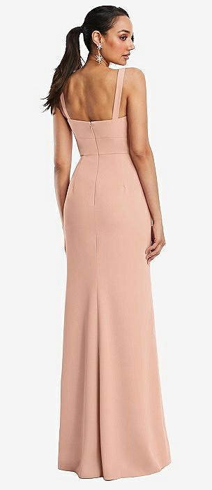 Peach and white hot sale bridesmaid dresses