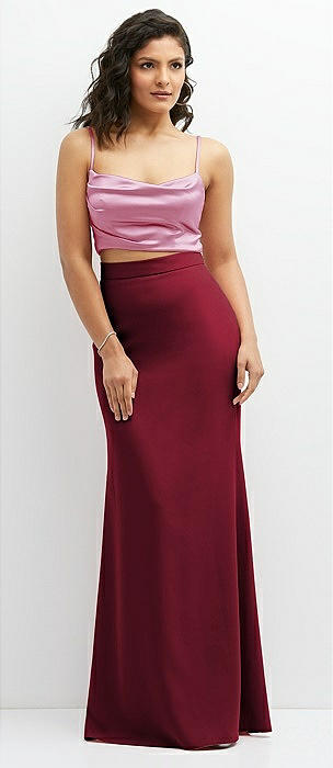 Burgundy skirt clearance and top bridesmaid