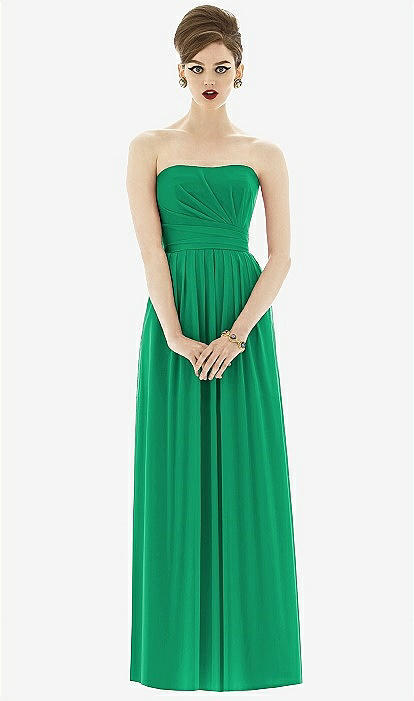 Alfred sung outlet shirred chiffon gown