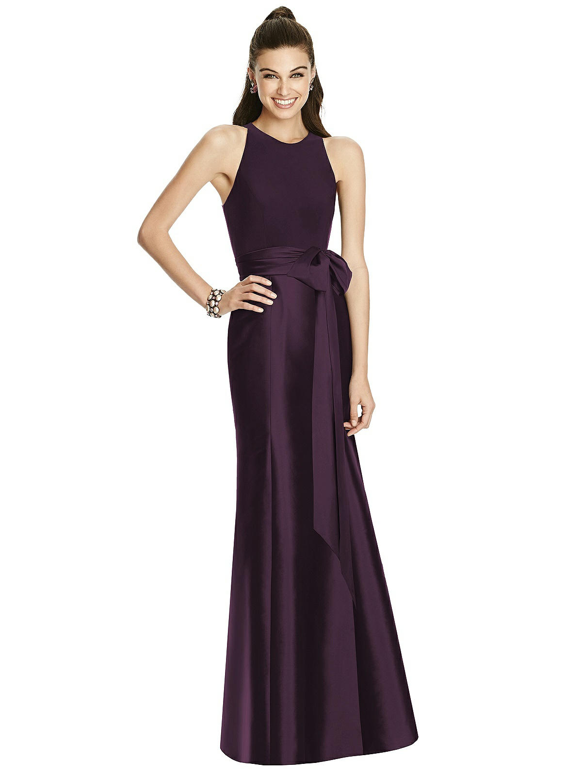 Alfred Sung Style D737 In Aubergine & Aubergine | The Dessy Group