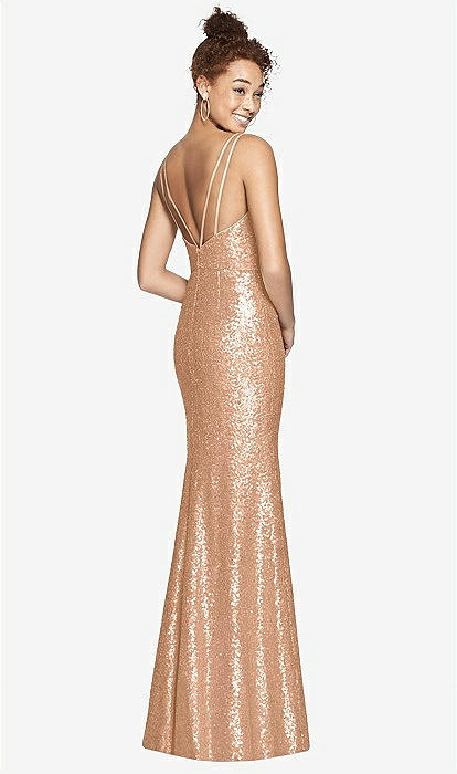 Copper sequin shop bridesmaid dress