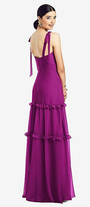 Plum chiffon hot sale bridesmaid dresses