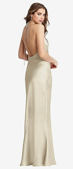Diamond Halter Bias Maxi Slip Dress with Convertible Straps by Lovely  Bridesmaid LB041