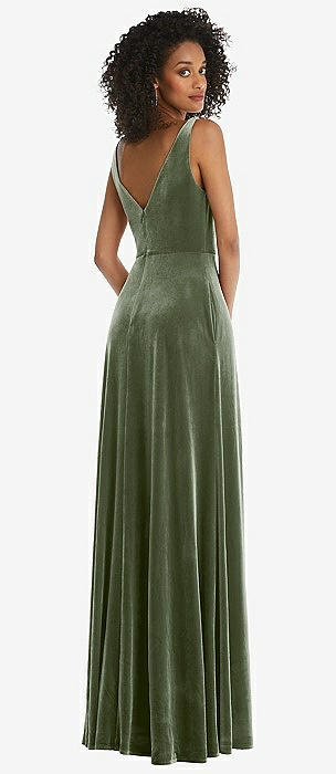 green velvet bridesmaid dresses
