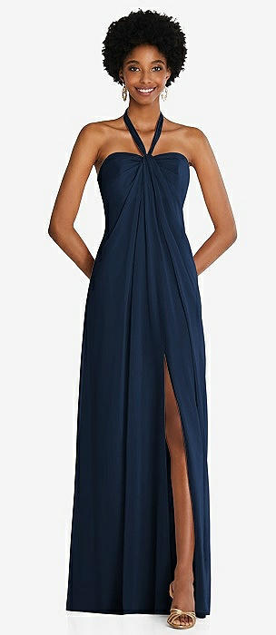 Navy grecian dress sale