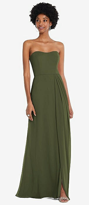 David's bridal olive outlet green dress