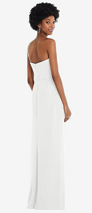 White strapless 2024 bridesmaid dress