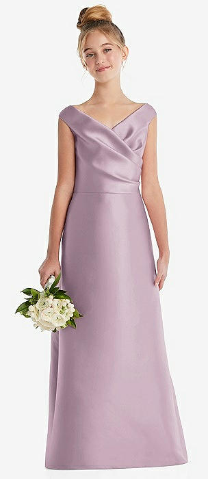 Suede Rose Satin Twill Junior Bridesmaid Dresses