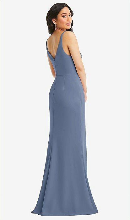 Crepe bridesmaid outlet dress