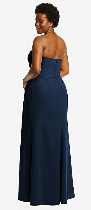 Navy strapless shop dress